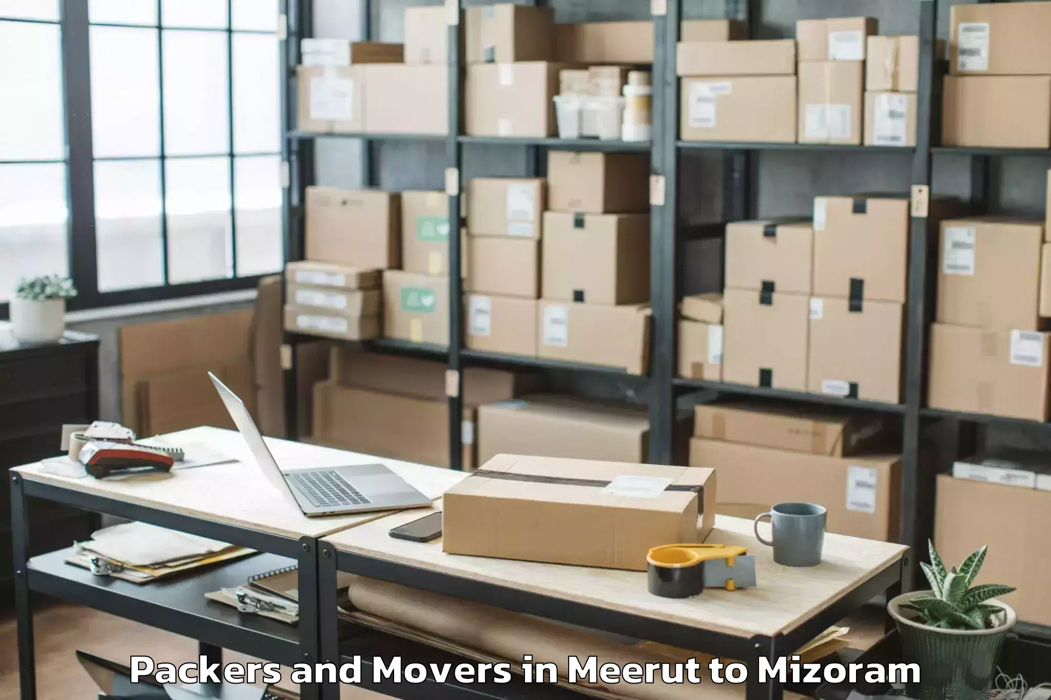 Meerut to Lungsen Packers And Movers